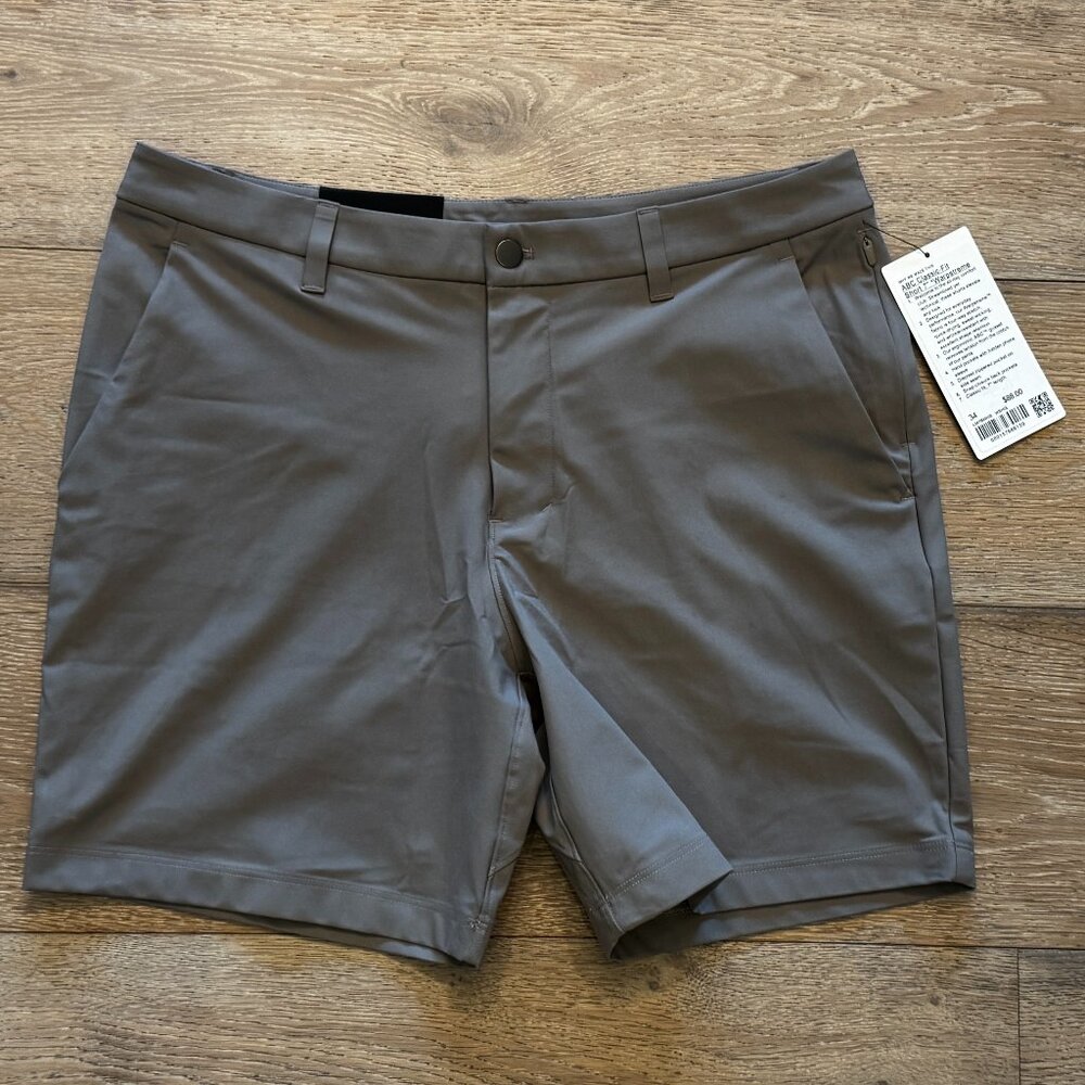 Lululemon ABC Classic Fit Short 7" Warpstreme 34 Warm Ash Gray NWT $88